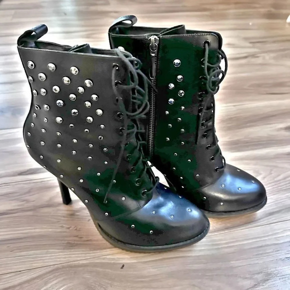 Dr. Martens Black Studded Ankle Boots - Picture 2 of 16